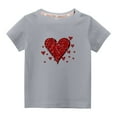 thumbnail image 1 of BLVB Toddler Girl Boy Valentines Day Shirt Cute Heart T-Shirts Tops Unisex Kids Valentine's Day Shirts 3t - 10t, 1 of 4