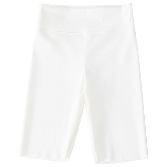 BLVB Toddler Kid Girls Biker Shorts High Waist Athletic Dance Shorts over the Knee Short Leggings 2-12Y