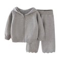 thumbnail image 1 of BLVB Toddler Kid Girls Clothes Sweaters Sets Long Sleeve Zip up Hoodies Jackets with Long Pants Sweatsuit Set Fall Outfits, 1 of 6