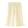 thumbnail image 1 of BLVB Toddler Kids Baby Boy Girl Cotton Linen Elastic Basic Long Pants Bloomers Casual Joggers Spring Summer Clothes, 1 of 3