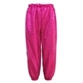 thumbnail image 1 of BLVB Toddler Kids Girls Sequin Pants Sparkly Joggers Pants Shiny Street Dancewear Performance Outfits(Hot Pink,3-4Years), 1 of 5