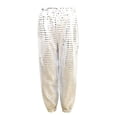 thumbnail image 1 of BLVB Toddler Kids Girls Sequin Pants Sparkly Joggers Pants Shiny Street Dancewear Performance Outfits(Silver,9-10Years), 1 of 5