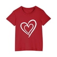 thumbnail image 1 of BLVB Toddler Kids Valentine's Day Shirts Boys Girls Cute Love Heart Graphic T-Shirt Short Sleeve Tee Tops 3-10 Years, 1 of 6