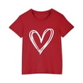 thumbnail image 1 of BLVB Toddler Kids Valentine's Day Shirts Boys Girls Cute Love Heart Graphic T-Shirt Short Sleeve Tee Tops 3-10 Years, 1 of 6