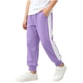 thumbnail image 1 of BLVB Toddler and Kids Boys Girls Sweatpants Joggers Active Soft Running Pants with Pockets Workout Clothes(Purple,14-15 Years), 1 of 8