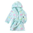 thumbnail image 1 of BLVB Unisex Baby Hooded Bathrobe Kids Flannel Pajamas Dressing Gown for Toddler Boys Girls, 1 of 6