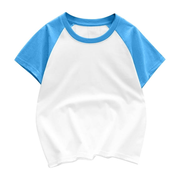 BLVB Unisex Kids Boys Girls T-Shirts Crew Neck Short Sleeve Casual Tops Toddler Kids Summer Cotton Tees