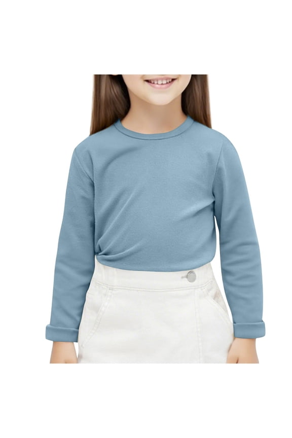 Unisex Kids Thermal Shirts for Girls Boy Long Sleeve Undershirt Base Layer Top Fall Winter Clothes