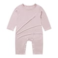 thumbnail image 1 of BLVB Unisex Newborn Baby Pajama Jumpsuit Long Sleeve Baby Outfit Soft Comfortable Pjs Rompers for Boys and Girls(Pink,3-6 Months), 1 of 2