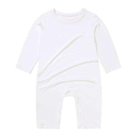 BLVB Unisex Newborn Baby Pajama Jumpsuit Long Sleeve Baby Outfit Soft Comfortable Pjs Rompers for Boys and Girls(White,18-24 Months)