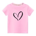 thumbnail image 1 of BLVB Valentine's Day Shirts Boys Girls Cute Heart Graphic T-Shirt Casual Short Sleeve Tee Tops for Toddler Kids, 1 of 4
