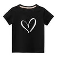 thumbnail image 1 of BLVB Valentine's Day Shirts Boys Girls Cute Heart Graphic T-Shirt Casual Short Sleeve Tee Tops for Toddler Kids, 1 of 4