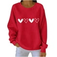 thumbnail image 1 of BLVB Valentines Day Shirts Women Valentine Crewneck Sweatshirts Love Heart Graphic Sweaters Valentine's Long Sleeve Tops, 1 of 3