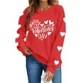thumbnail image 1 of BLVB Valentines Day Sweatshirt for Women Love Heart Long Sleeve Shirts Casual Crewneck Loose Valentine Pullover Tops Gifts for Ladies, 1 of 7