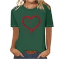 thumbnail image 1 of BLVB Valentines Shirts for Women Trendy Short Sleeve Tee Tops Cute Heart Graphic T Shirts Valentines Gifts for Her, 1 of 4