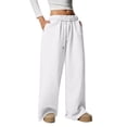 thumbnail image 1 of BLVB Wide Leg Sweatpants for Women Casual Elastic High Waisted Drawstring Long Lounge Pants Athletic Joggers with Pockets, 1 of 7