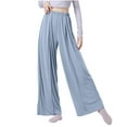 thumbnail image 1 of BLVB Wide Leg Yoga Pants for Women Palazzo Elastic High Waisted Flowy Lounge Pants Loose Casual Pajama Bottoms, 1 of 7