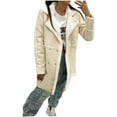 thumbnail image 1 of BLVB Winter Coats for Women Trendy Lapel Thicken Fleece Lined Warm Jackets Long Sleeve Fuzzy Cozy Outerwear, 1 of 6