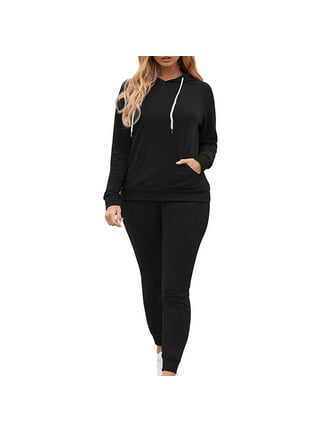 Women's Solid Color Sweatsuit Set, Hoodie and Pants Sport Suits, Women's 2  Piece Outfits Cowl Neck Long Sleeve Sweatshirt and Pants Set Tracksuit,  Women Jogger Outfit Matching Sweat Suits,S-3XL, Red 