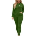 BLVB Women Jogger Outfit Matching Sweat Suits Long Sleeve Hooded