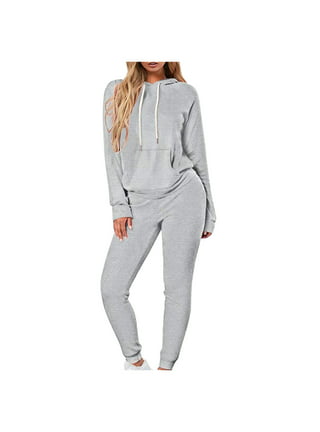 Women Jogger Outfit Matching Sweatsuits Long Sleeve Hooded Sweatshirt and  Sweatpants 2 Piece Sports Sets Tracksuit Women Clothes 