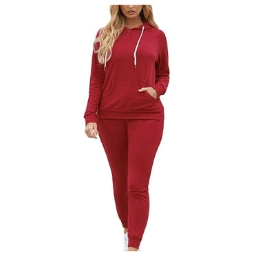 Besolor Women Jogger Outfit Matching Sweat Suits Long Sleeve Hooded ...