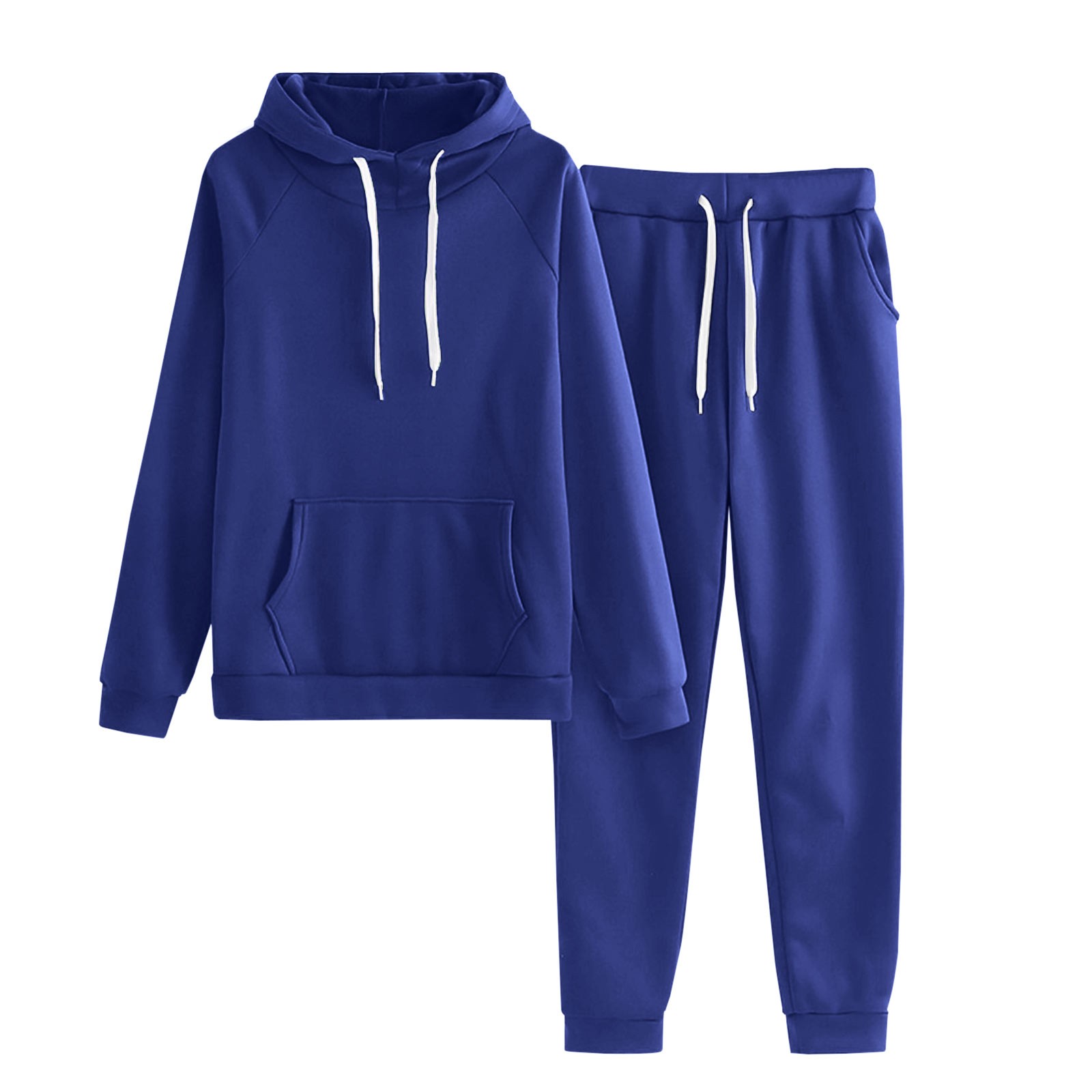 BLVB Women Jogger Outfit Matching Sweat Suits Long Sleeve Hooded Sweatshirt and Sweatpants 2 Piece Lounge Sets Tracksuit Walmart
