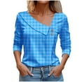 thumbnail image 1 of BLVB Women Long Sleeves Tops Fashion Asymmetrical Neck T Shirt Dressy Casual Tunic Blouses for Spring Fall, 1 of 3