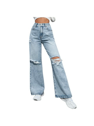 High Waist Wide Leg Jeans for Women Loose Fit Bootcut Flare Curvy Fit Denim  Pants Classic Loose Jeans Trousers