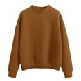 thumbnail image 1 of BLVB Women Oversized Sweatshirt Lightweight Long Sleeve Crewneck Tops Solid Color Tee Shirts Fall Pullover Clothes, 1 of 4