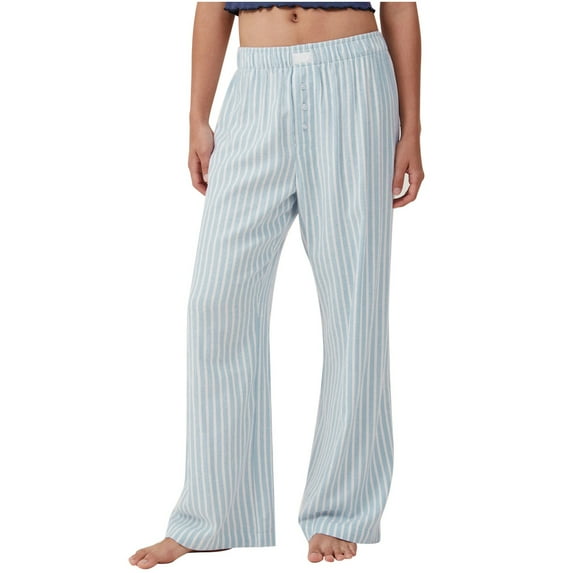 BLVB Women Summer Lounge Pants Wide Leg Elastic Waist Pajama Bottoms Casual Loose Trousers Homewear