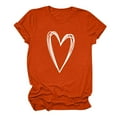 thumbnail image 1 of BLVB Women Valentine's Day Shirts Cute Heart Graphic T-Shirt Printed Casual Short Sleeve Crewneck Tee Top Blouse, 1 of 5