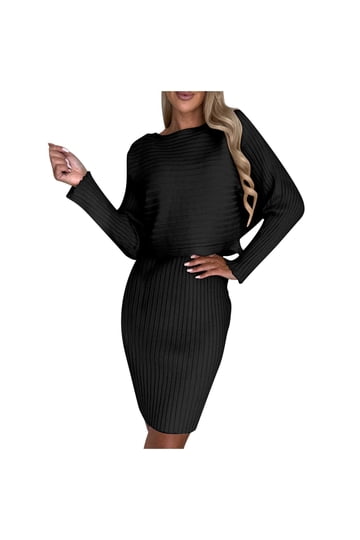 princess polly baby blue dress Sweater Dress _ Black Velda Store – VELDA Store
