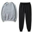thumbnail image 1 of BLVB Women's 2 Piece Workout Outfits Casual Crew Neck Long Sleeve Pullover Sweatshirt and Sweatpants Sets Sweatsuit, 1 of 4