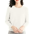 thumbnail image 1 of BLVB Women's 2024 Crewneck Sweaters Casual Long Sleeve Ribbed Knit Sweater Pullover Tops Basic Layer Shirts, 1 of 5