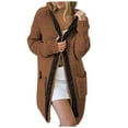 thumbnail image 1 of BLVB Women's Fall Open Front Hooded Cardigan Long Sleeve Knit Sweater Loose Warm Outerwear Coats with Pockets, 1 of 6