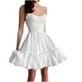 thumbnail image 1 of BLVB Women's Summer Mini Dress Casual Sleeveless Spaghetti Strap Backless Short Cocktail Party Dresses, 1 of 7