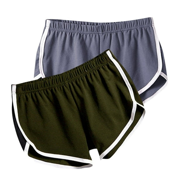 BLVB Women's 2PC Gym Yoga Shorts Summer Running Active Shorts Stretch Dance Sports Shorts for Casual Workout