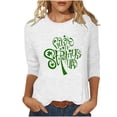 thumbnail image 1 of BLVB Women's 3/4 Sleeve St Patricks Day Shirts Casual Crewneck Festival Tees Green Tops Shamrock Tunics Blouses, 1 of 5