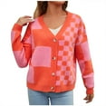 thumbnail image 1 of BLVB Women's Button down Knitted Cardigans V Neck Long Sleeve Open Front Knitwear Sweater Jackets Fall Clothes, 1 of 9