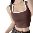 thumbnail image 1 of BLVB Women's Camisole Tank Tops Sleeveless Square Neck Cami Shirts Slim Fitted Crop Tops for Women Casual Summer, 1 of 7