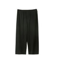 thumbnail image 1 of BLVB Women's Capri Pajama Pants Plain Elastic Waist Comfy Pj Bottoms Wide Leg Lounge Capris Loose Sleepwear, 1 of 6