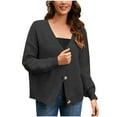 thumbnail image 1 of BLVB Women's Cardigan Sweaters Fall Open Front Button down Long Sleeve Knit Cardigans Lightweight Outerwear, 1 of 5