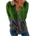 thumbnail image 1 of BLVB Women's Casual Color Block Sweatshirts Long Sleeve Half Zipper Loose Lightweight Pullover Tops Fall Clothes, 1 of 5