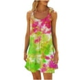 thumbnail image 1 of BLVB Women's Casual Sundress Summer Boho Mini Beach Dress Sleeveless Scoop Neck Loose Tank Dresses Trendy, 1 of 6