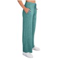 thumbnail image 1 of BLVB Women's Casual Sweatpants Elastic Waist Drawstring Wide Leg Pants Loose Comfy Workout Lounge Trouser with Pockets, 1 of 6