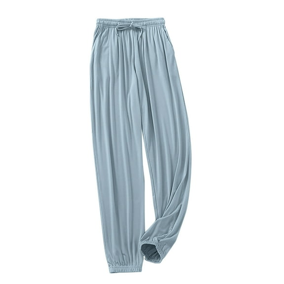BLVB Women's Comfy Pajama Pants Casual Lounge Pant Stretch High Waist Drawstring Sleepwear PJ Bottoms with Pockets