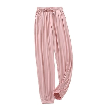 BLVB Women's Comfy Pajama Pants Casual Lounge Pant Stretch High Waist Drawstring Sleepwear PJ Bottoms with Pockets