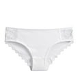 thumbnail image 1 of BLVB Women's Cotton Underwear Stretch Mid Waist Lace No Show Briefs Soft Breathable Ladies Girls Panties, 1 of 2