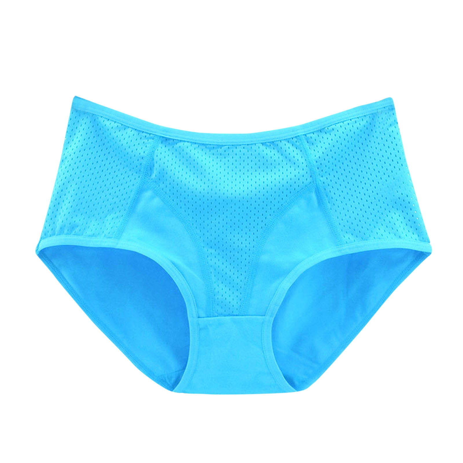 BLVB Women's Cotton Underwear Stretch Mid Waist No Show Briefs Soft